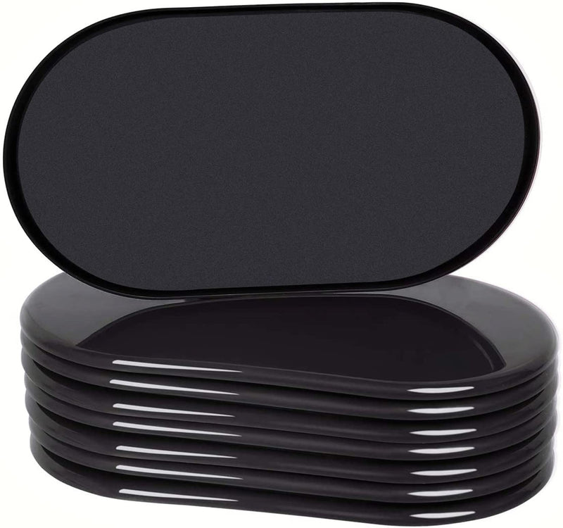 8 Pack Large Furniture Movers Sliders for Carpet, 9 1/2" x 5 3/4" Reusable Oval Furniture Moving Pads, Sliders for Moving Heavy Bed Sofa Fridge Couch Cabinet, Move Items Quickly and Easily (Black) Black 9 1/2" x 5 3/4"
