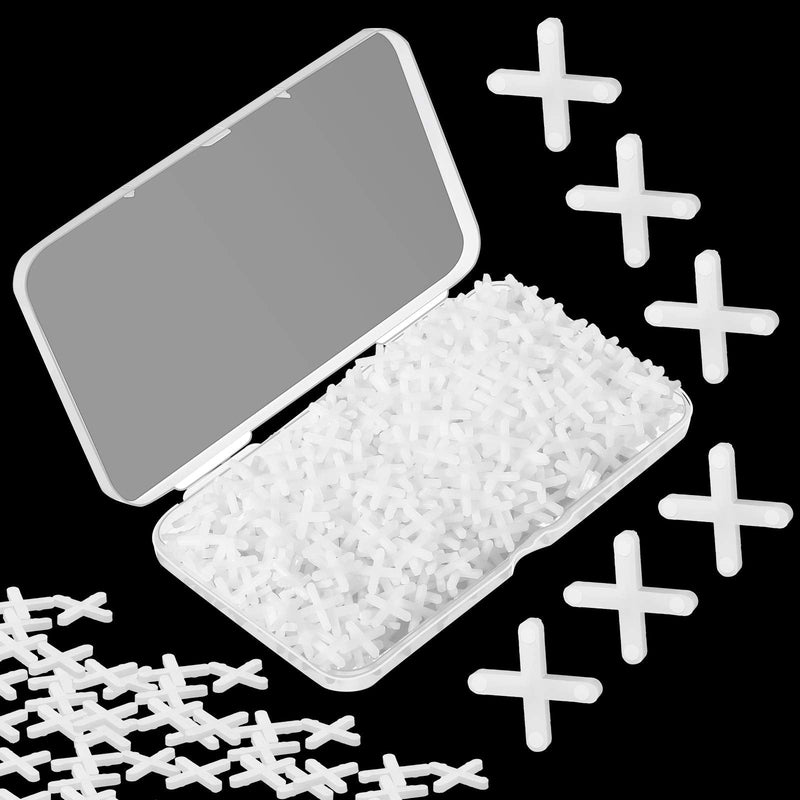 500 Pieces Wide Tile Spacers Tiles Leveler Spacers Replaceable Tile Levelers Wall Floor Cross Spacers for Ceramic Tile and Stone Installation (1/8 Inch) 1/8 Inch