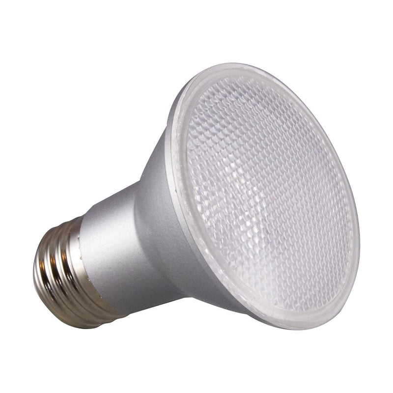 Satco 6.5 Watt 120 Volt PAR20 LED Reflector Light Bulbs; 4000K Cool White; 520 Lumen; 40 Deg. Beam Angle; E26 Medium Base Dimmable Wet Location (6 Light Bulbs)