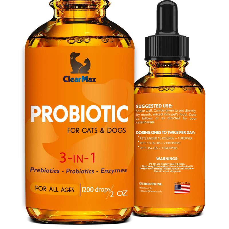 Probiotics for Dogs - Cat Probiotic - Great Dog Probiotics and Digestive Enzymes for Pet - Dog Digestive Enzymes & High Quality Prebiotic - Canine Probiotic - Probiotics for Cats - Puppy Probiotic - PawsPlanet Australia