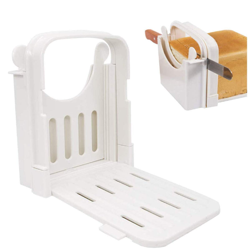 Bread slicer Foldable bread slicer with 5 different thickness molds, suitable for homemade bread bagel bread sandwich