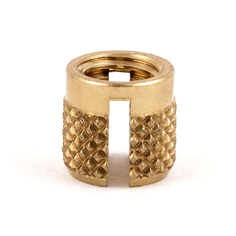 E-Z LOK Threaded Insert for Plastic Flush Brass Thread Inserts 10-32 Pack of 100 10-32 (Pack of 100)