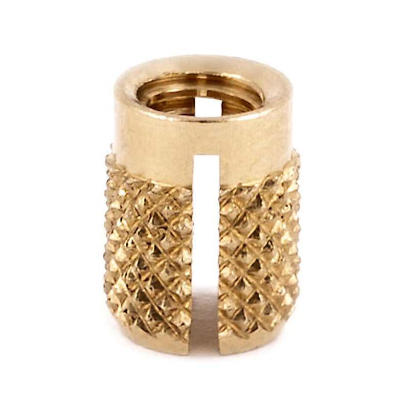 E-Z LOK Threaded Insert for Plastic Flush Brass Thread Inserts 6-32 Pack of 50