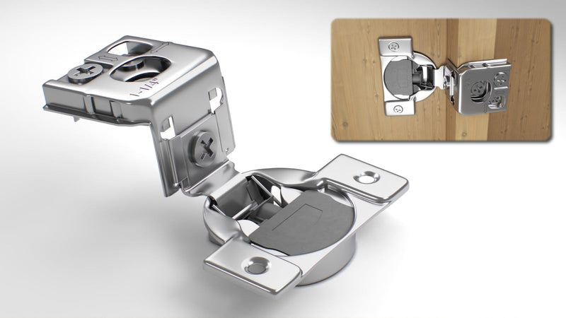 Berta 4-Pack, 1-1/4 inch Overlay Soft Closing Face Frame Cabinet Hinges, 105 Degree 6-Ways 3-Cam Adjustment Concealed Kitchen Cabinet Door Hinges with Screws (1-1/4 in. Overlay, 4 Pieces) 1-1/4 in. Overlay