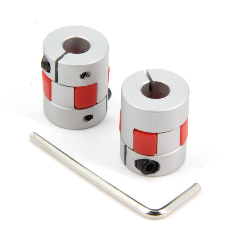 Zeberoxyz 2PCS 8mm to 8mm Aluminium Plum Flexible Shaft Coupling Diameter20mm Length25mm 8x8mm Motor Connector Flexible Coupler for 3D Printer CNC Machine and Servo Stepped Motor（8x8mm） D20 L25