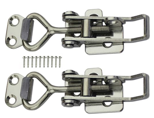 Adjustable Buckle Cabinet Boxes Lever Handle Toggle Catch Latch Lock with Screws,2 Pcs (SK-1S,Range:75-95mm) SK-1S,Range:75-95mm