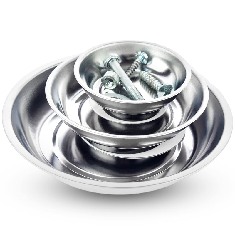EHOMEA2Z Magnetic Bowl For Screws,Magnetic Bowls For Holding Nuts and Bolts, Small Parts,Pins,Tools,Plate,Dish,Set,Tray,Round