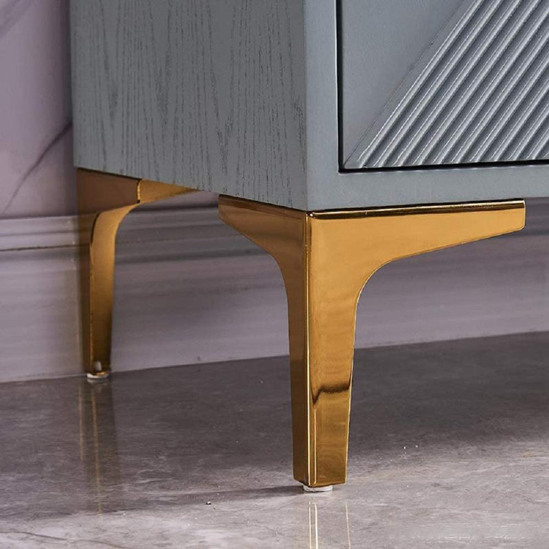 WANLIAN 4 Inch Furniture Legs, Metal Furniture Legs for Cabinet Sofa TV Stand Bookcase 4Pcs (Gold) 4inch