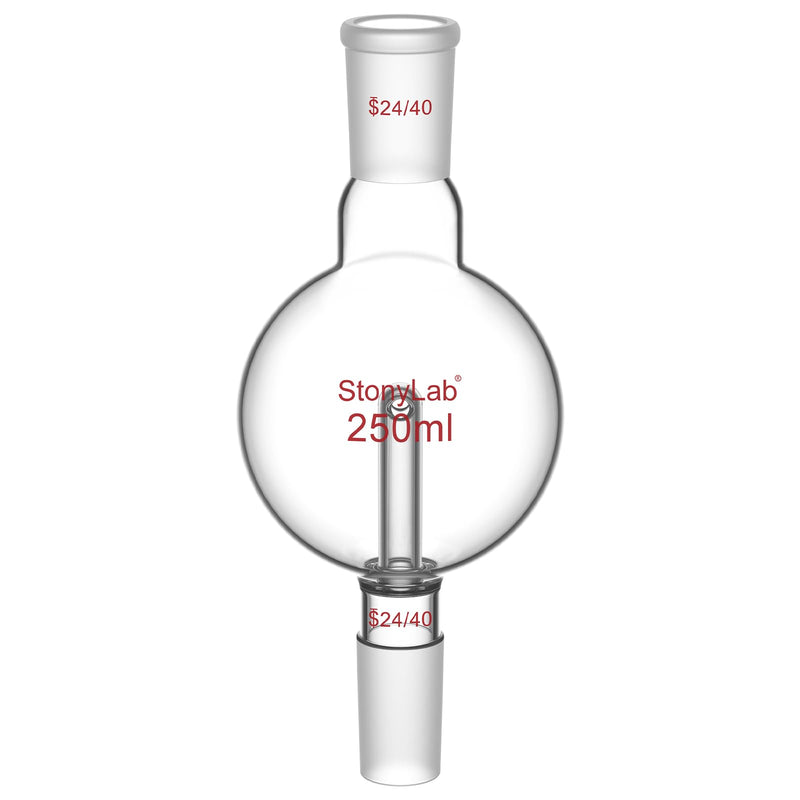 stonylab Rotary Evaporator Bump Trap 24/40 Outer Upper Joint, 24/40 Standard Taper Inner Lower Joint, 250 ml