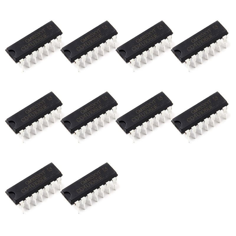 10pcs CD40106BE CD40106 40106 CMOS Hex Schmitt-Trigger Inverters 3V to 15V,DIP-14