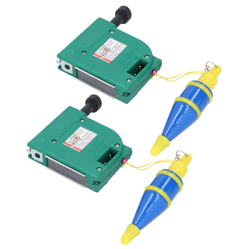 2Pcs 5m Magnetic Plumb Bobs, Alloy Steel Wire Hammer, Green Line Drop Measuring Tools for Construction Industry House Decoration