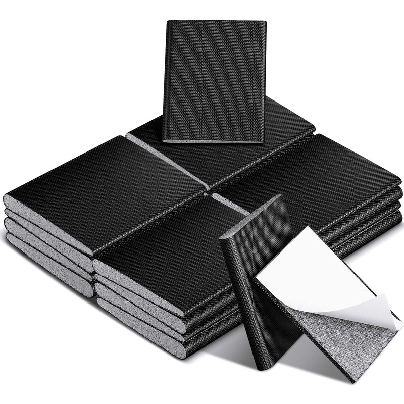 16 Pieces Door Corner Seal Weatherstripping Exterior Door Frame Seal Draft Stopper Adhesive Corner Seal Pads for Weather Stripping and Draft Protection (Black) Black 16