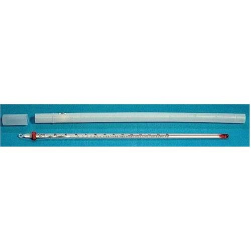 United Scientific Supplies THPCF2, Red Spirit-Filled Thermometer, 12" Length, Partial Immersion, Dual Scale, -20 to 150°C Temperature Range