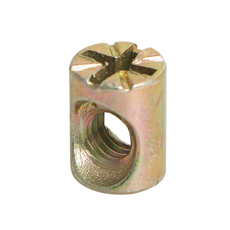 Aopin Barrel Nuts Cross Dowels Slotted Nuts for Furniture Beds Crib Chairs, M6 x 13mm, 20Pcs
