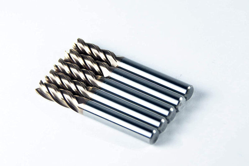 Square End Carbide Mill Set (Pack of 1) - 1/2 End Mill for Alloy Steels/Hardened Metals – 4 Flute TiAlN Coated Square Nose Milling Set for CNC Machine Milling Tools 1/2 in