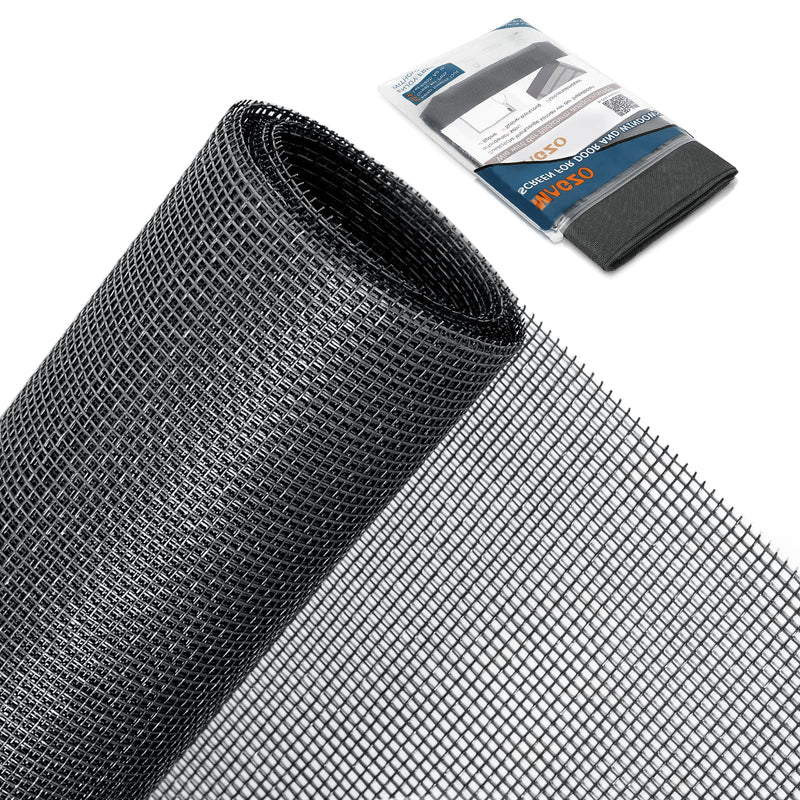 MAGZO Screen Door Replacement Mesh,48"W x 99"L Window Screen Mesh Adjustable Screen for French Patio Entry Porch Sliding Door Screen Mesh Curtain Net Black 48 X 99 Inch