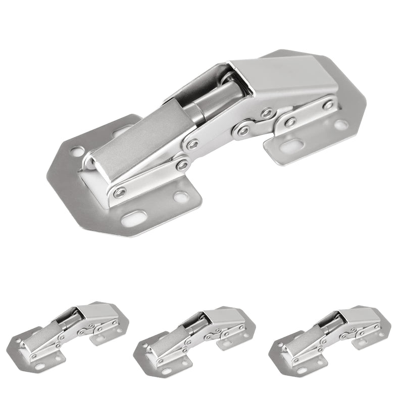 4-Pack Hidden Hinges for Cabinet Doors Frameless, Concealed Cabinet Hinges, Surface Mount Hinges 4 Pack