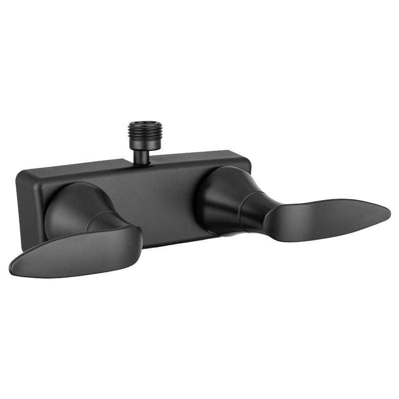 Dura Faucet DF-SA100LH-MB RV Shower Faucet Valve Diverter with Winged Levers (Matte Black) Matte Black