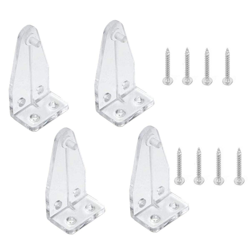 4pcs Hold Down Bracket for 2" Blinds Bottom Rail Hold Clips Clear Plastic with Install Screws 4 2inch