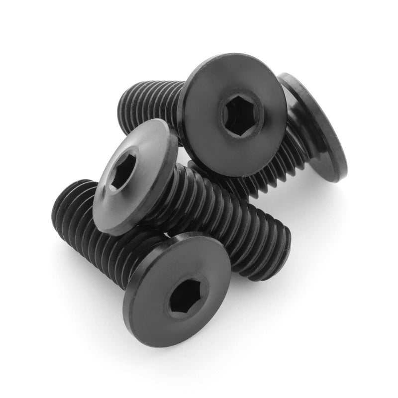 Terske Ultra-Low Profile Superlight Titanium Bottle Cage Bolts Black 4-Pack