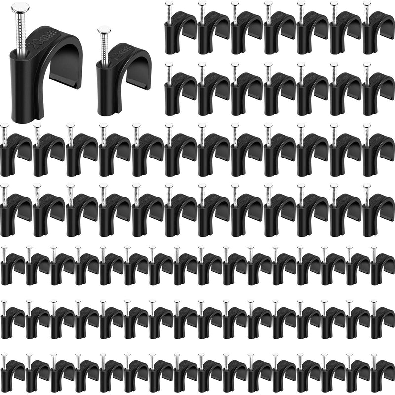 100 Pieces Half Clamps J-Hook with Nail, Black, for Pex Tubing Pipe Support (1/2 Inch, 3/4 Inch) 1/2 Inch, 3/4 Inch - NewNest Australia
