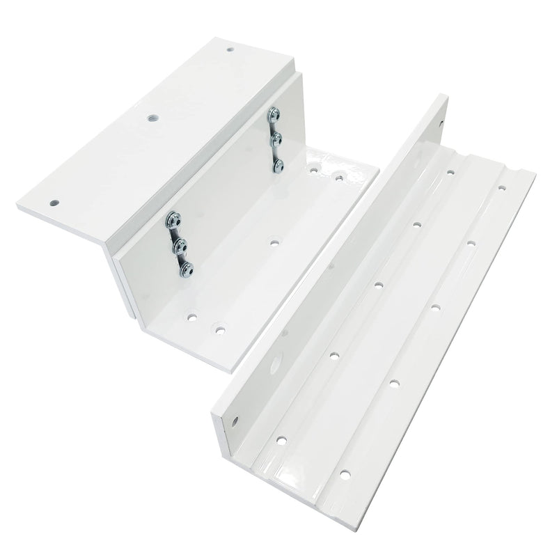 Visionis LZ1200-WH L and Z White Bracket 1200lbs Electromagnetic Lock for Inswinging Door Access Control 1200lbs Inswing White
