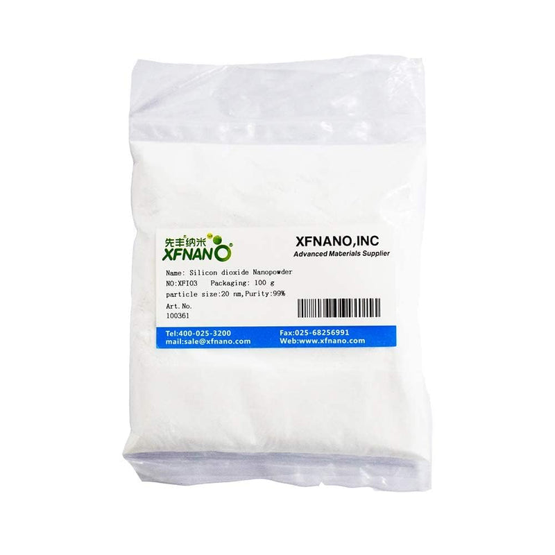 Research Grade Ultrafine 20nm Nano Silicon Dioxide Powder Silica Nanoparticles SiO2 Nanopowder with 99% Purity 100Gram