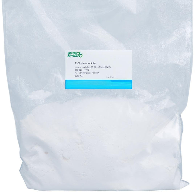 Research Grade Ultrafine 30-80nm Nano Zinc Oxide Powder ZnO Nanoparticles Nanopowder with 99% Purity 100Gram