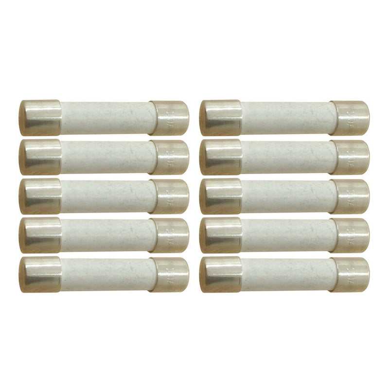 15 Amp Slow-Blow Time Delay Fuse Ceramic 6.35x31.75mm(1/4" x 1-1/4") (Pack of 10) 15 Amp
