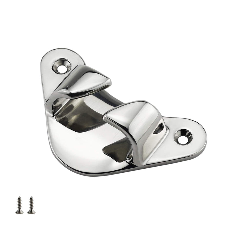 104MM(4-1/4") Marine Grade Stainless Steel 316 Boat Angled Bow Chocks Yacht Deck Dock Mooring Rope Cleat Chock (1 Piece)