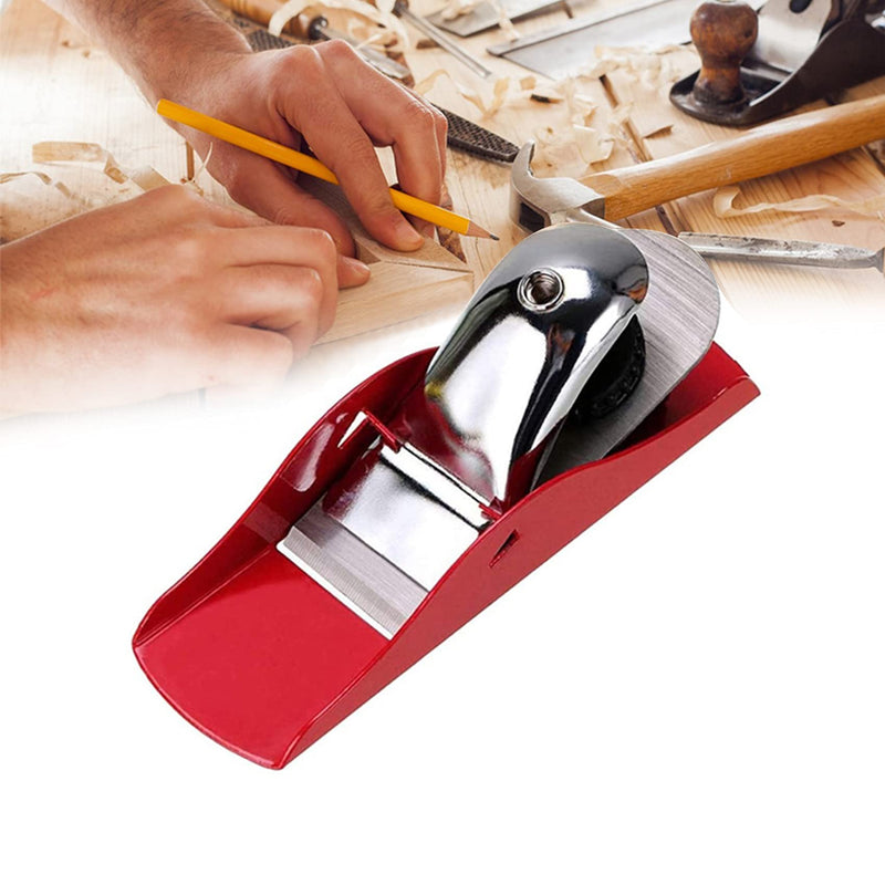 Mini Hand Planer 3-1/2 inch Red Adjustable, used for Wood Craft Processing, Carving and Trimming Projects, Carpenter DIY Model Making (Hand Planer Red) - NewNest Australia