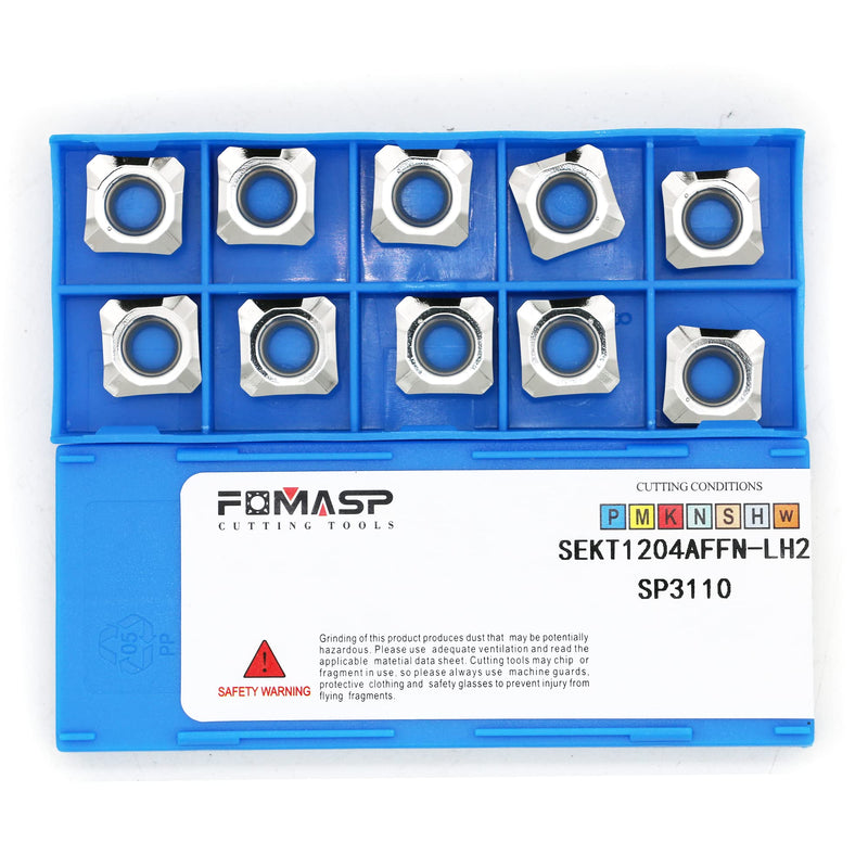 Carbide Inserts for Aluminum SEKT1204AFFN-LH2 for Milling Cutting Tools Finishing Working milling Inserts 10 PCS