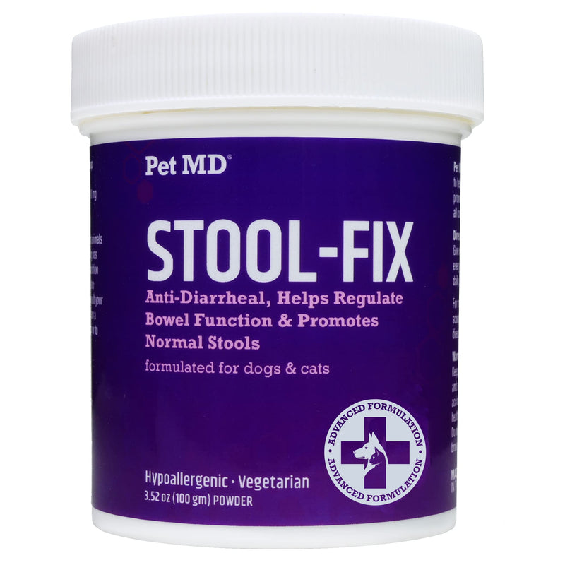 Pet MD Stool-Fix - Powdered Clay Anti Diarrhea for Dogs & Cats - Anti Diarrheal Treatment for Upset Stomach Relief, Promotes Normal Stool - 100g - NewNest Australia