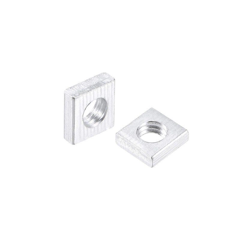 uxcell Square Nuts, M6x10mmx3mm Zinc-Plated Metric Coarse Thread Assortment Kit, 25 Pcs