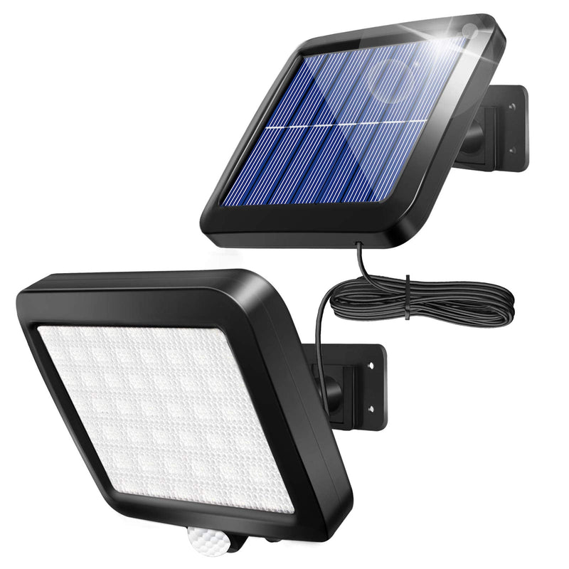 Solar Wall Lights Outdoor with Motion Sensor, Shuniu 56 LEDs Ultra Bright IP65 Waterproof Separable Solar Porch Light, 16.4 ft Cord Solar Security Light for Patio Yard Deck Garage Driveway Porch Fence 1 Pack