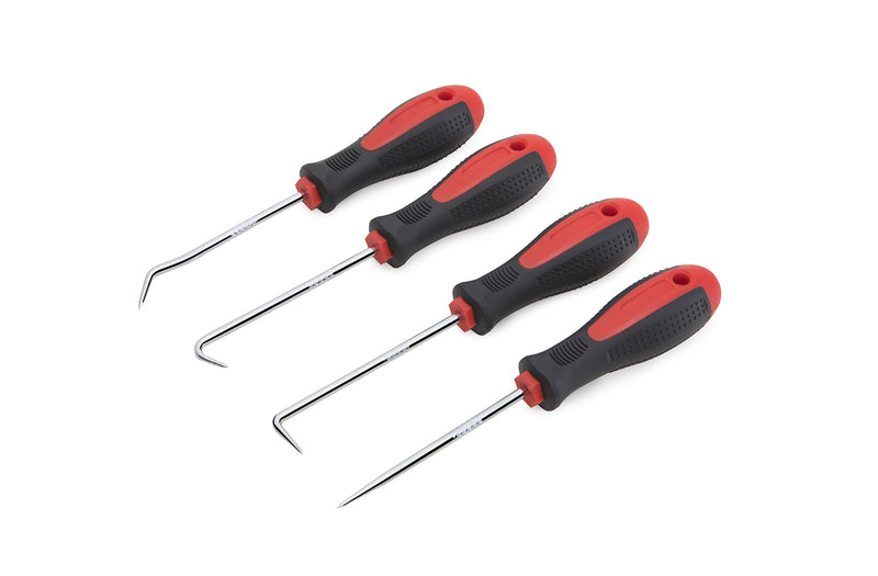 ROTATION Precision Hook and Pick Set for Automotive | 4-Piece Hand Tools Red