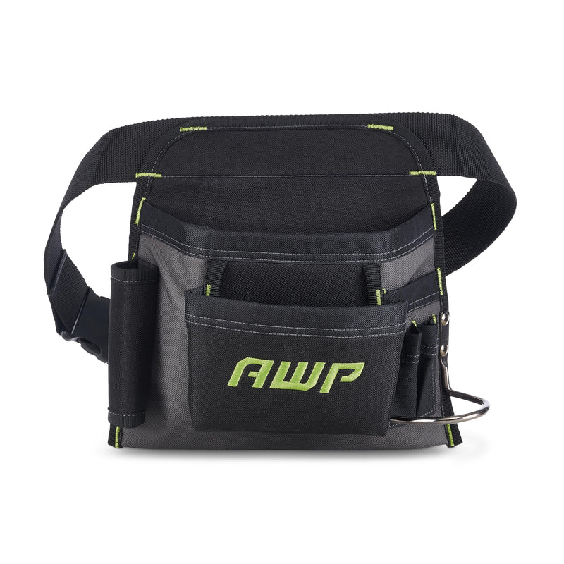 AWP Handyman Tool Apron 6 pockets and Loops for Tool Organization | Black & Gray | Fits up to 50" Waist Size