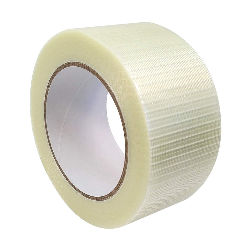 CarterTM Filament Duct Tape, Transparent, 2 Inches x 30 Yards - Fiberglass Filament Reinforced Strapping Tape