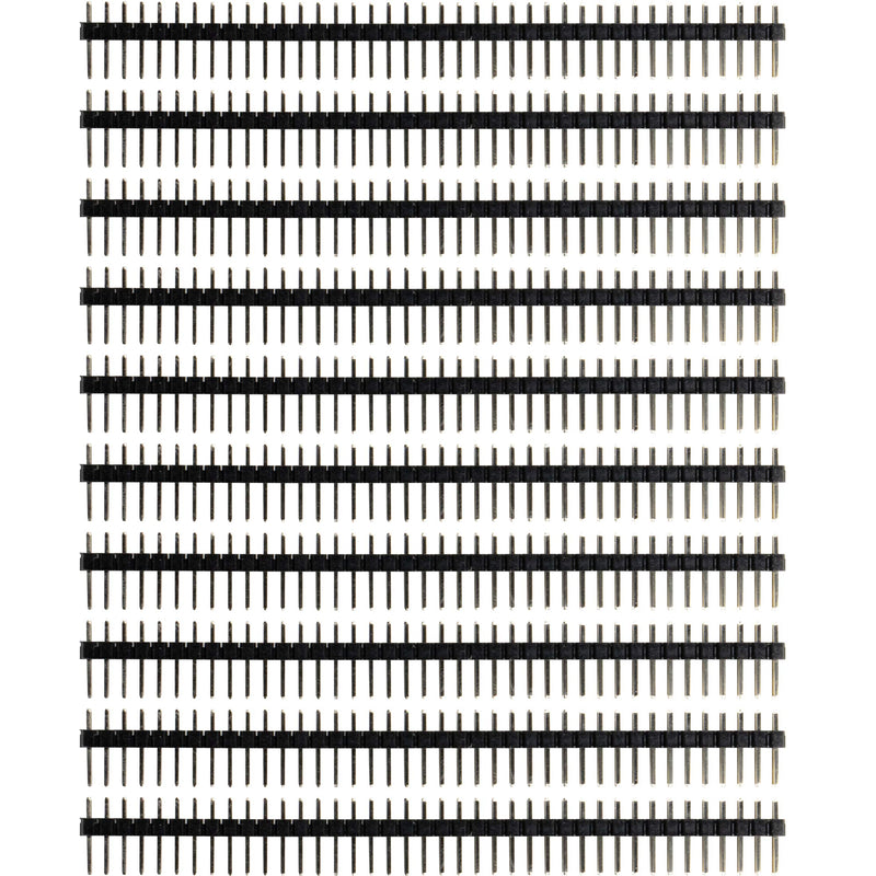 10pcs Break Away Strip Headers 1x40 40 Pin Headers Male 2.54mm Single Row Straight Needle Connector (11mm)