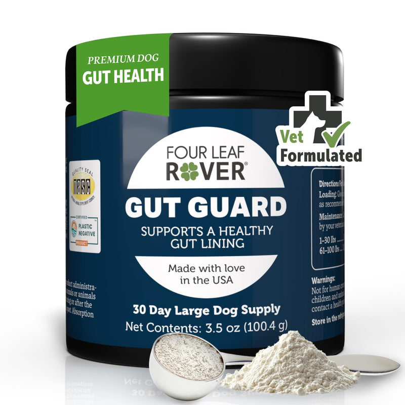 Gut Guard - Dog Probiotics, Prebiotics, and Organic Herbs for Dog Gut Health and Dog Immune Support - Veterinarian Formulated - 30 Day Large Dog Supply