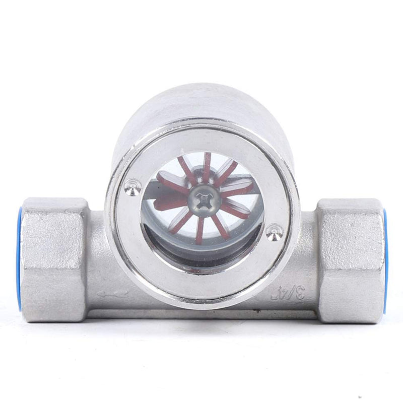 3/4" NPT Stainless Steel 304 Sight Water Flow Indicator with Impeller 362Psi 2.5MPa 3/4" NPT
