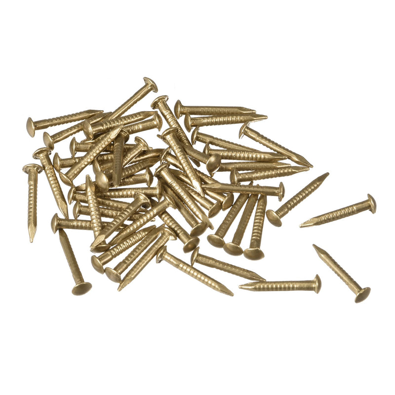 uxcell Small Tiny Brass Nails 1.2x10mm for DIY Decorative Pictures Wooden Boxes Household Accessories 50pcs