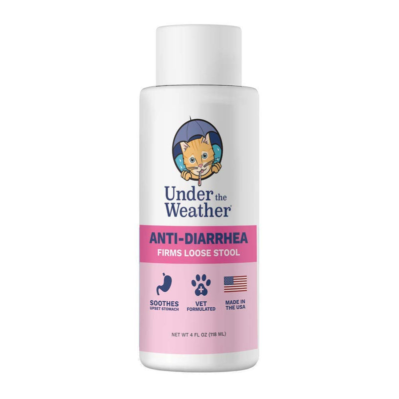 Under the Weather Anti-Diarrhea Liquid for Dogs and Cats - Soothe Your Pet's Upset Stomach and Provide Relief from Diarrhea - (4 oz Bottle) For Cats - PawsPlanet Australia
