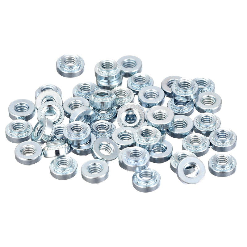 uxcell Self -Clinching Nuts,#8-32 x 0.12-Inch Carbon Steel with Zinc Plating Rivet Nut Round Head Steel Metal Sheet Mounting Hardware Fastener 50pcs #8-32x3.05mm