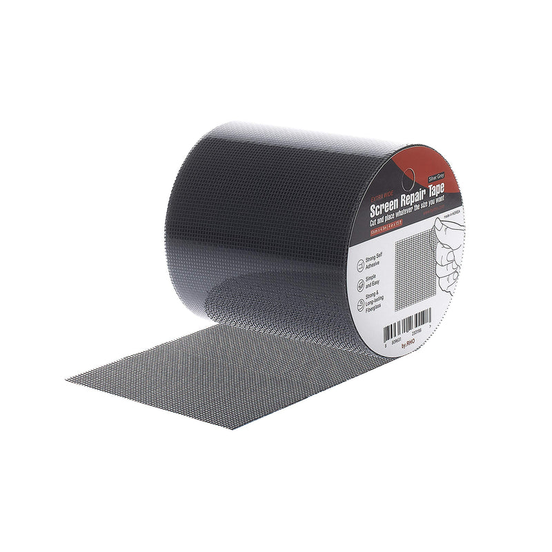 by.RHO Screen Repair Tape, Extra Wide (4in x 15FT), Gray, Adhesive & Waterproof, Fiberglass, fix for Screen Door and Window Screen 4in x 15ft