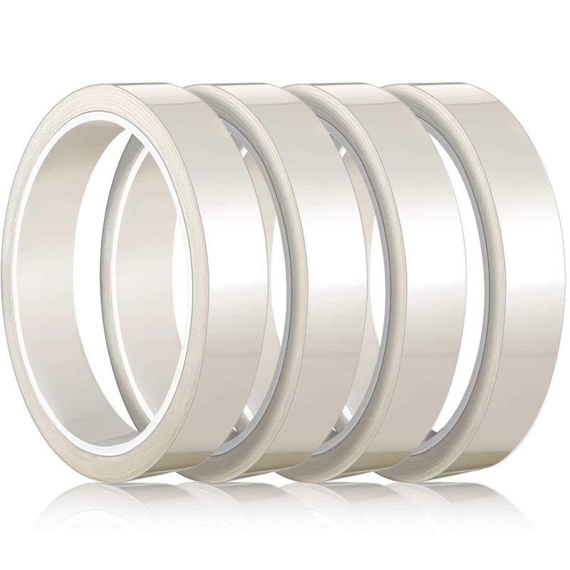 4 Pieces 108 ft Heat Resistant Tape for Sublimation Clear Heat Press Dispenser Tape Shrink Transfer High Resistant Temperature Tape Thermal Tape for Electronics Printing Circuit Board Vinyl (20 mm) 20 mm