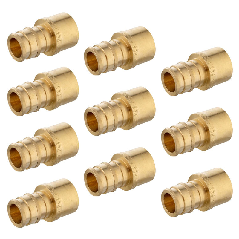 10 piece EFIELD Pex A Expansion Fittings 3/4"x 3/4" Female Sweat Adapter Pack of 10 3/4"x 3/4"