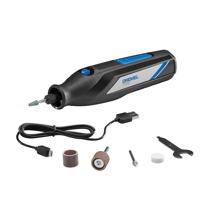 Dremel 7350-5 Cordless Rotary Tool Kit - Includes 4V Li-ion Battery and 5 Rotary Tool Accessories - Ideal for Light DIY Projects and Precision Work Original Kit