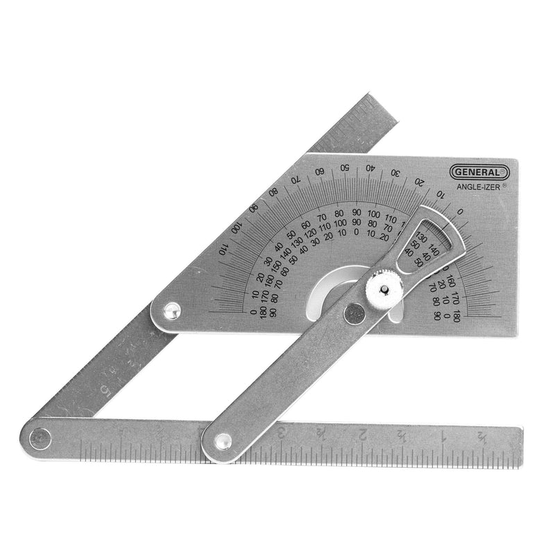 General Tools Protractor and Angle Finder #39, Stainless Steel, Outside, Inside, Sloped Angles, 0° to 180° - NewNest Australia