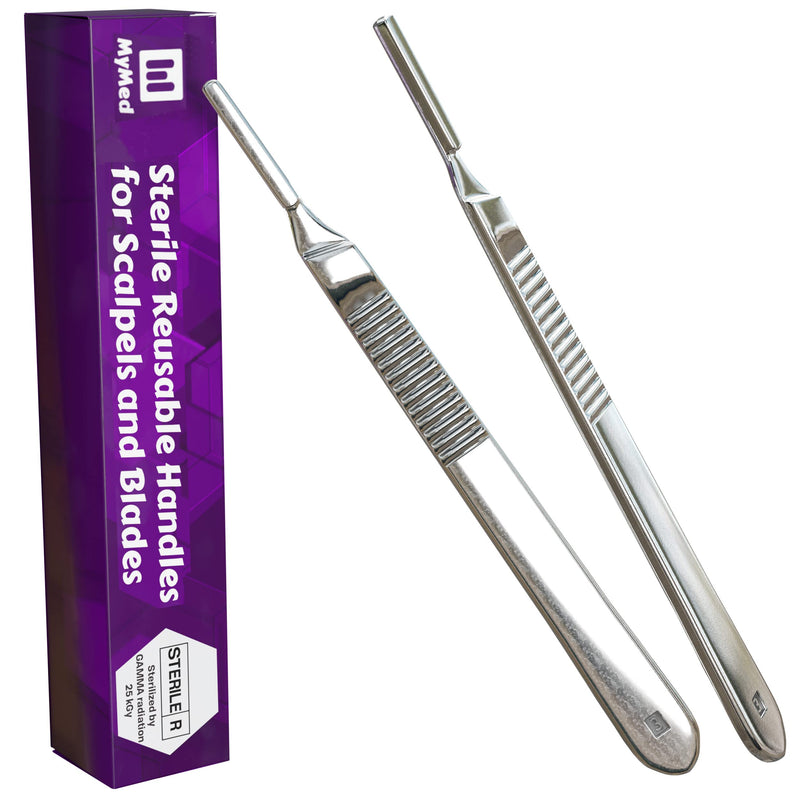 Pack of 2 Scalpel Handle # 3, Premium Quality, Rust Proof Stainless Steel Scalpel Knife Handle, Lightweight and Durable,Fits Surgical Blades No. 10, 11, 12, 13, 14 and 15 #3 Handles Pack of 2